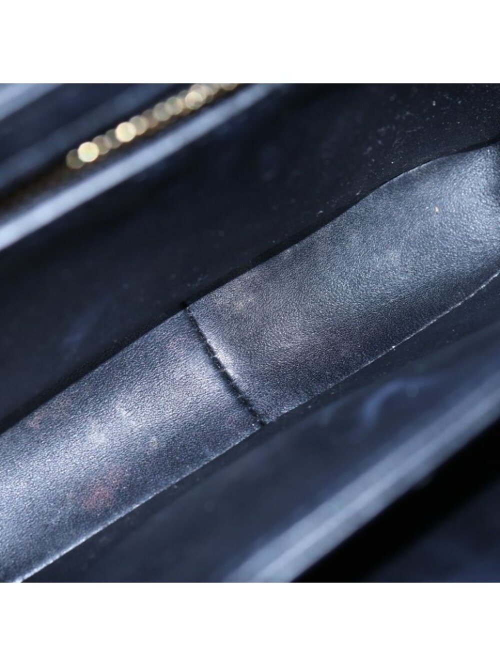 Celine Teen Triomphe Shoulder Bag Black Shiny Calfskin - Picture 4 of 6